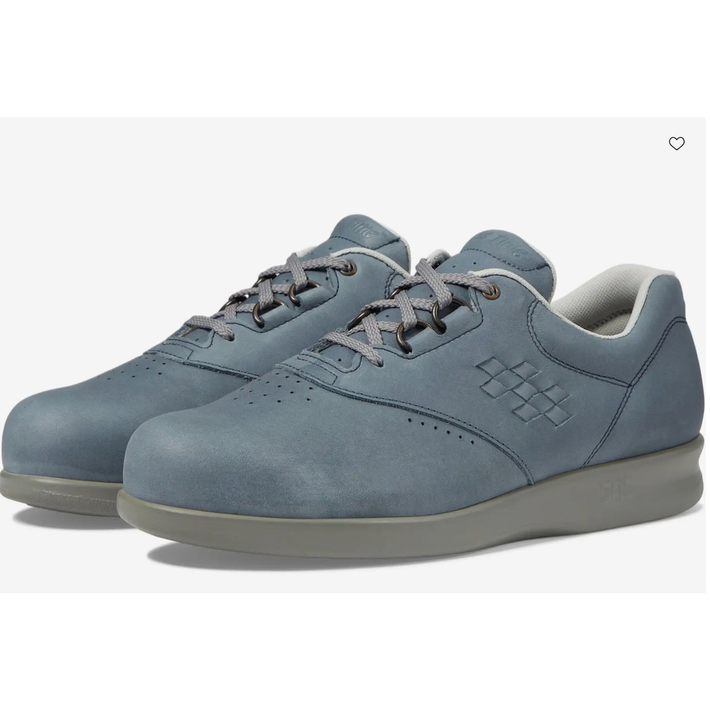 SAS Free Time Denim Walking Shoes Womens 6.5 WW Comfort Loafers Blue Leather